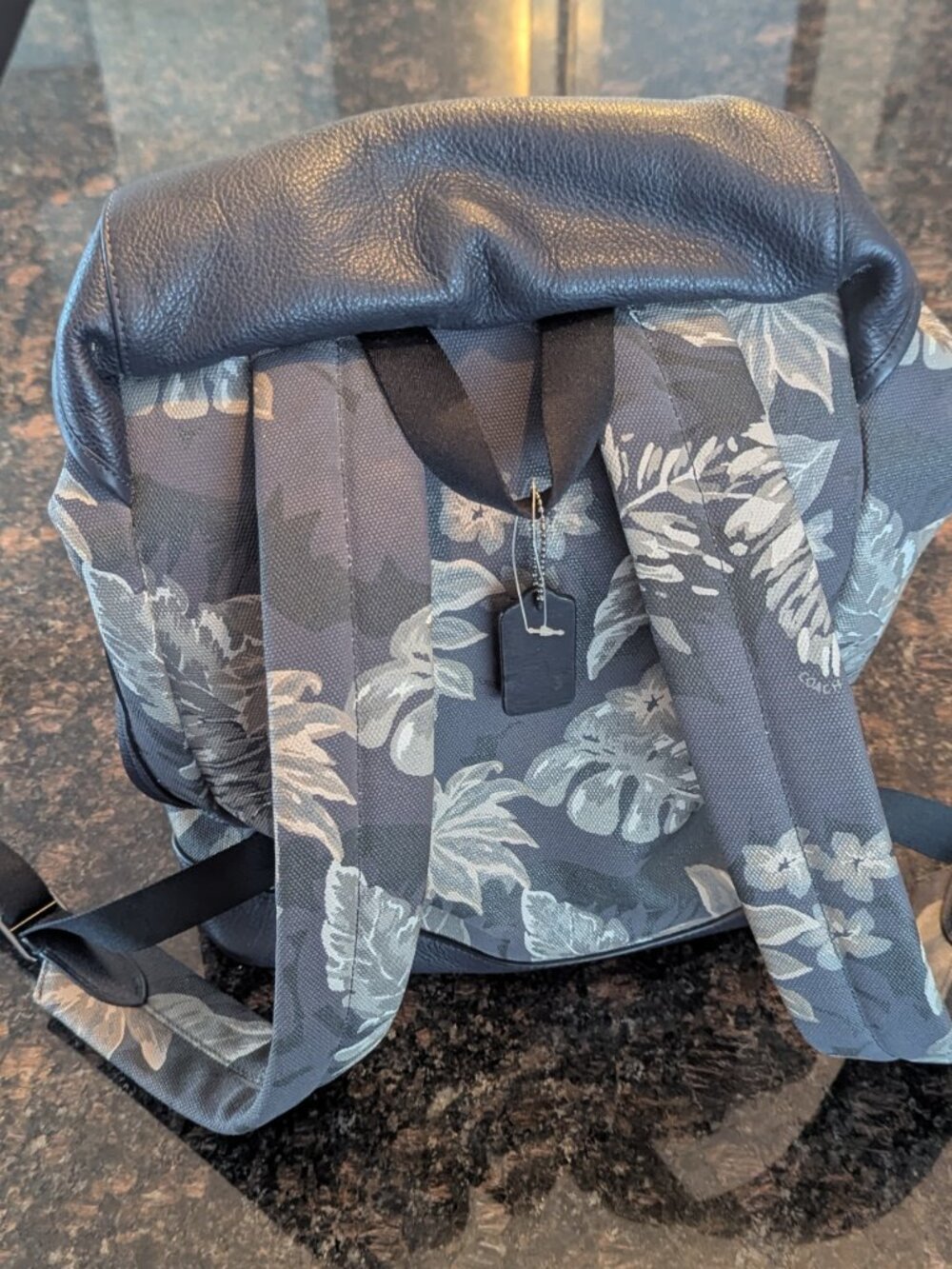 Coach Hawaiian Palm Print Rucksack / Backpack - Picture 3 of 5
